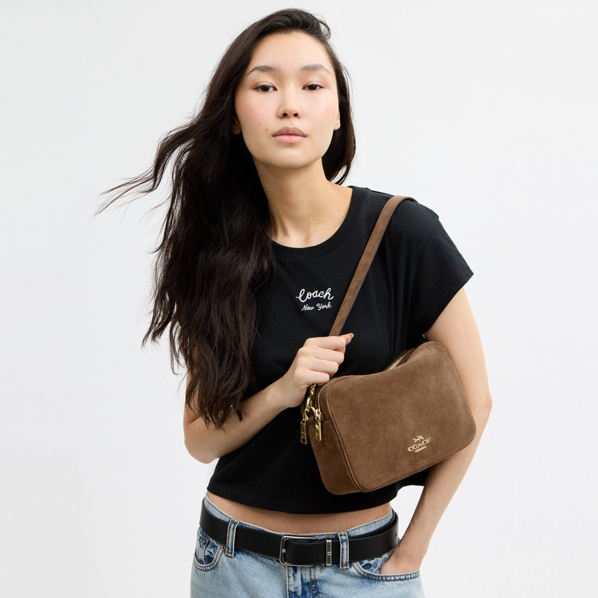 Coach Carey Crossbody Bag - Gold/Cedar (Women's)