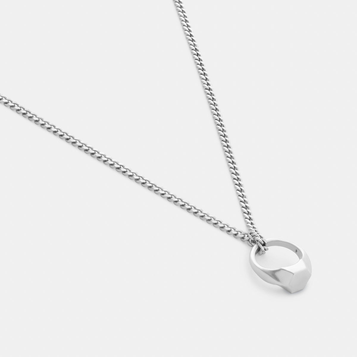 Coach Signet Ring Pendant Necklace - Silver (3)