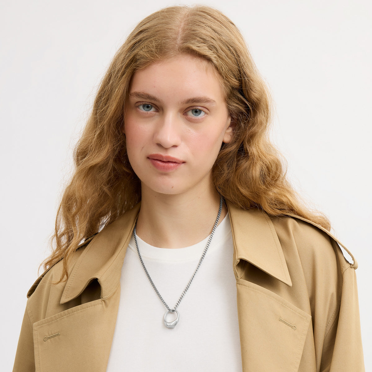 Coach Signet Ring Pendant Necklace - Silver (4)
