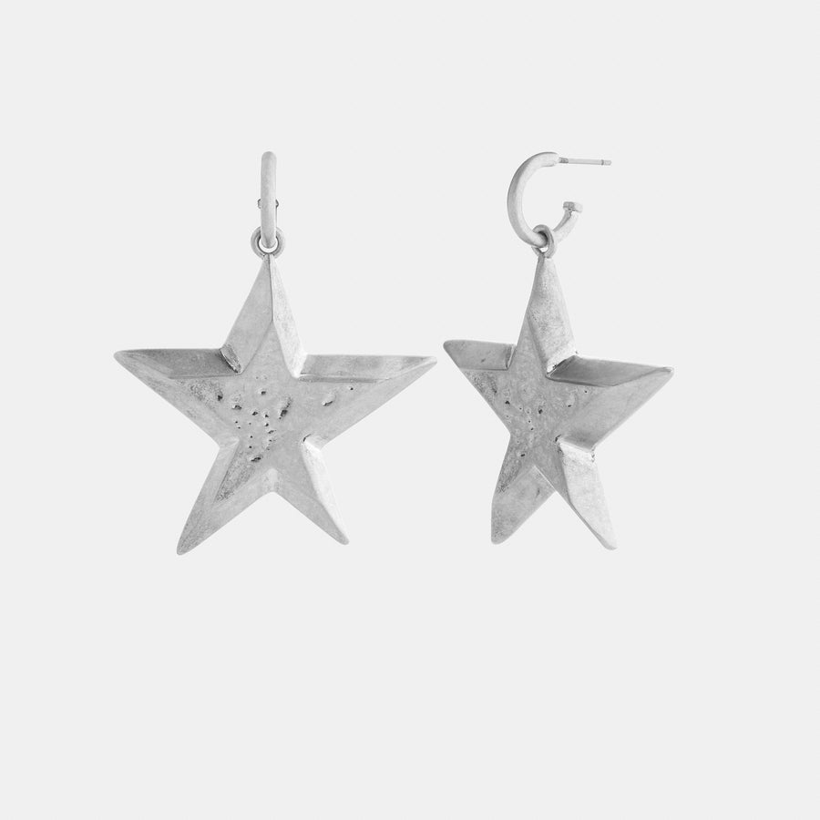 Coach Star Earrings - Silver (Women's)
