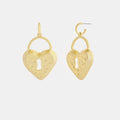 Coach Heart Padlock Earrings - Gold