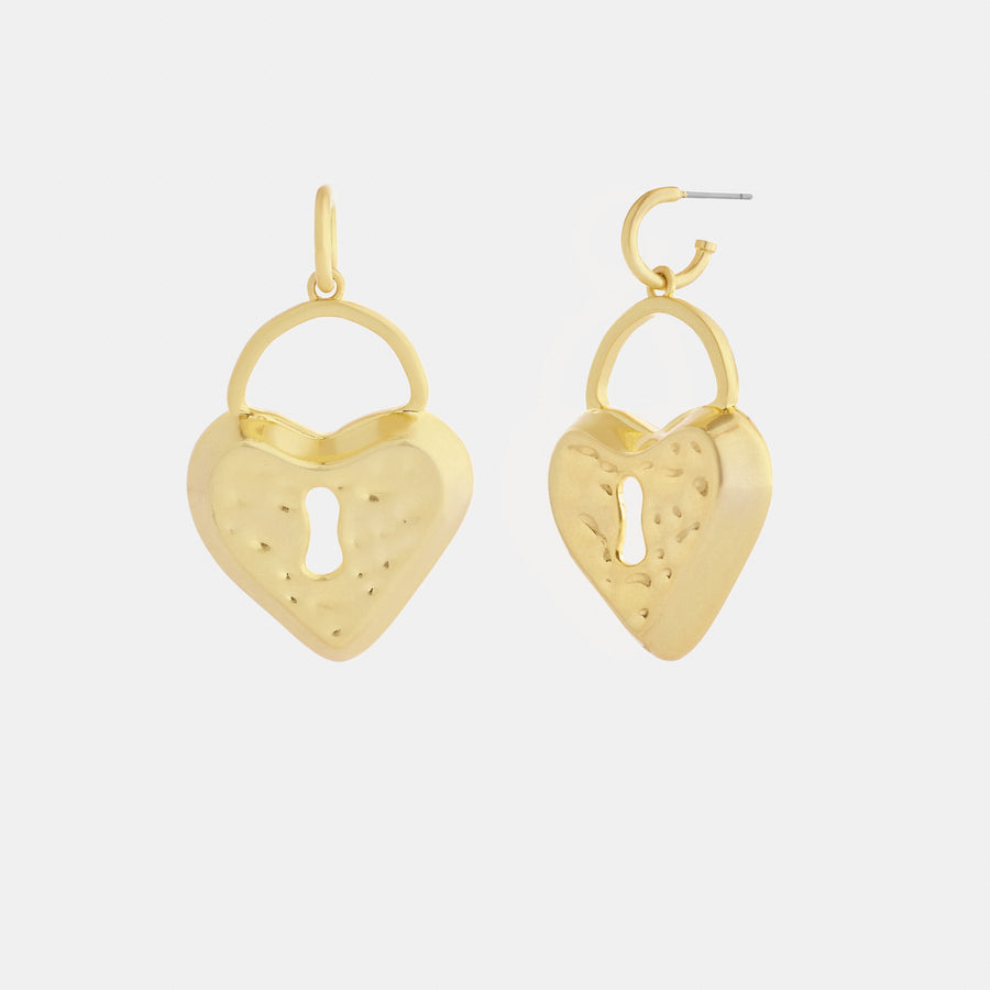 Coach Heart Padlock Earrings - Gold (Women's)