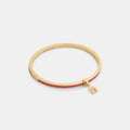 Coach Cherry Charm Enamel Thin Hinged Bangle - Gold/Red (Women's)