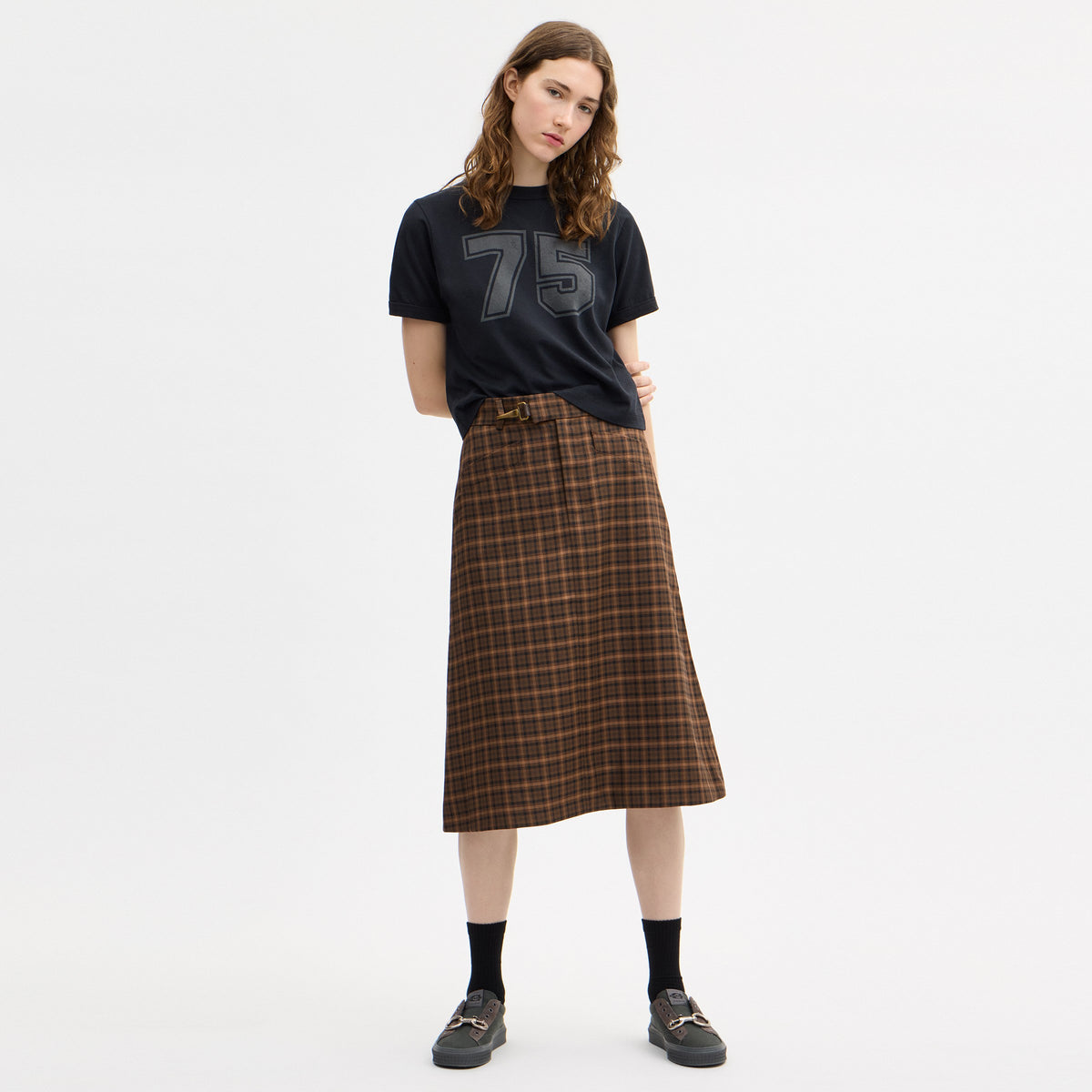 Coach Tonal Varsity T-Shirt In Organic Cotton - Black (2)