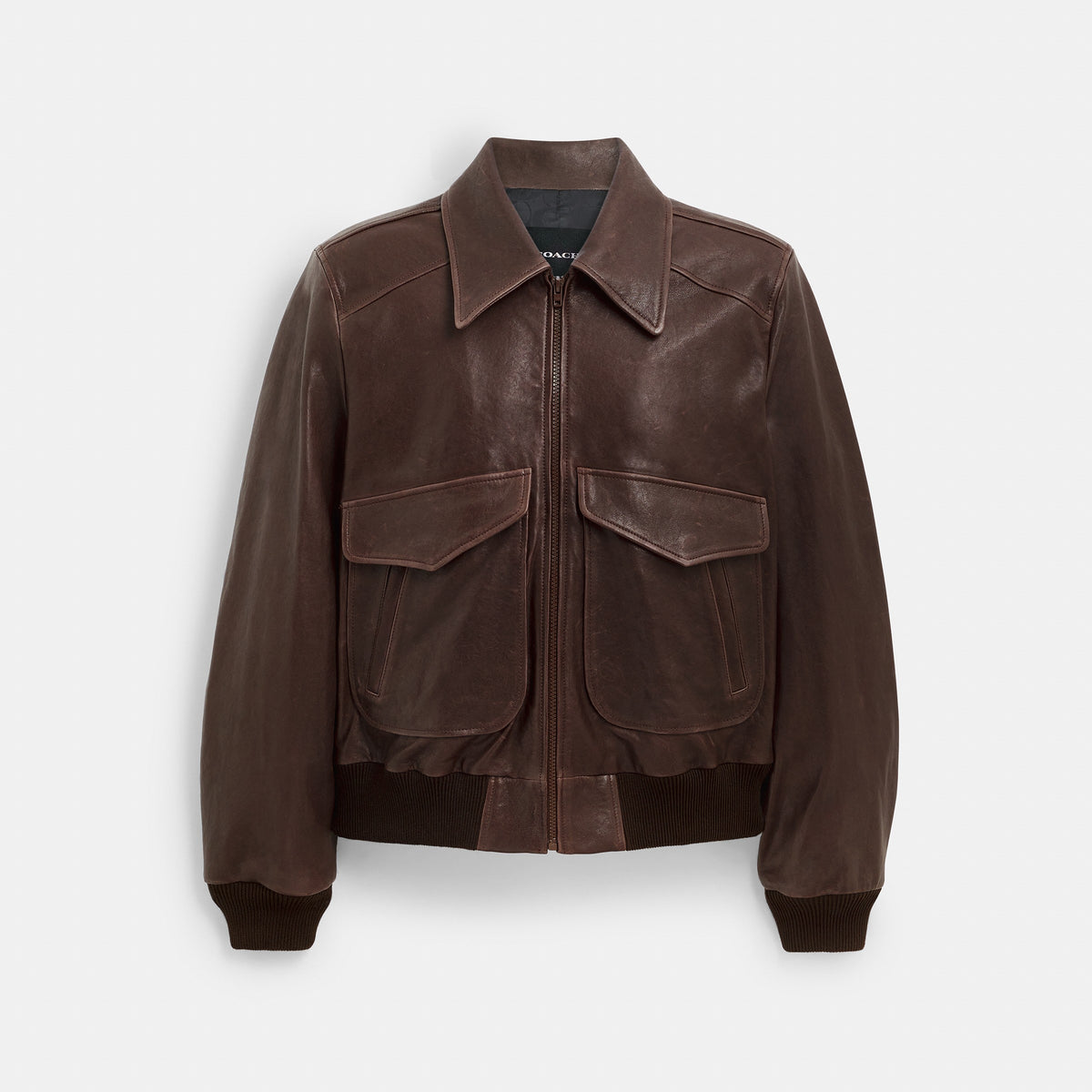Coach Leather Bomber - Brown
