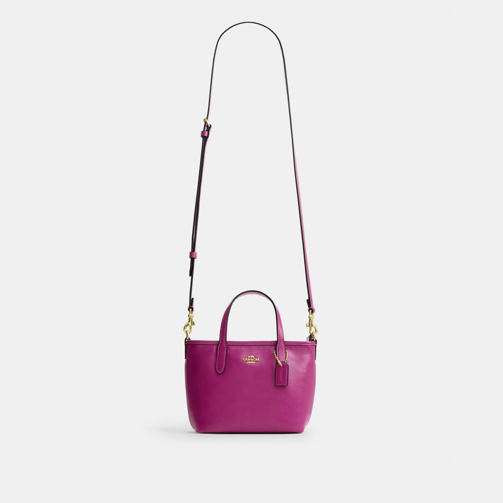 Coach City Mini Tote Bag - Gold/Magenta (Women's)