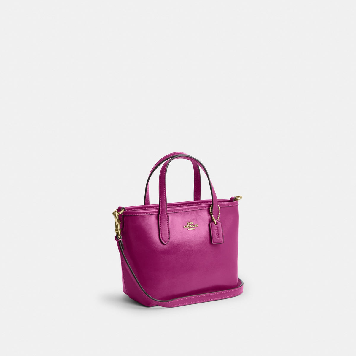 Coach City Mini Tote Bag - Gold/Magenta (Women's)