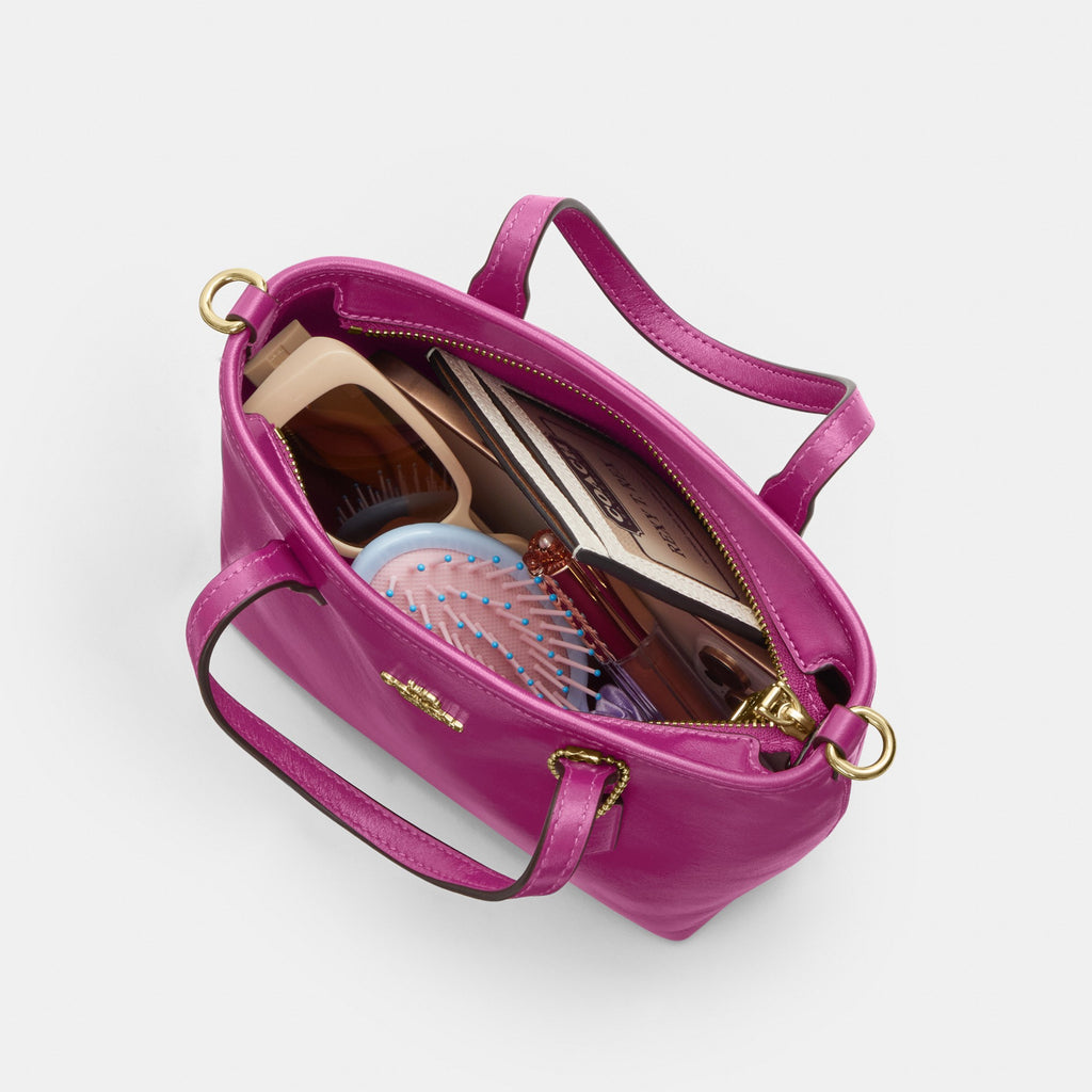 Coach City Mini Tote Bag - Gold/Magenta (Women's)