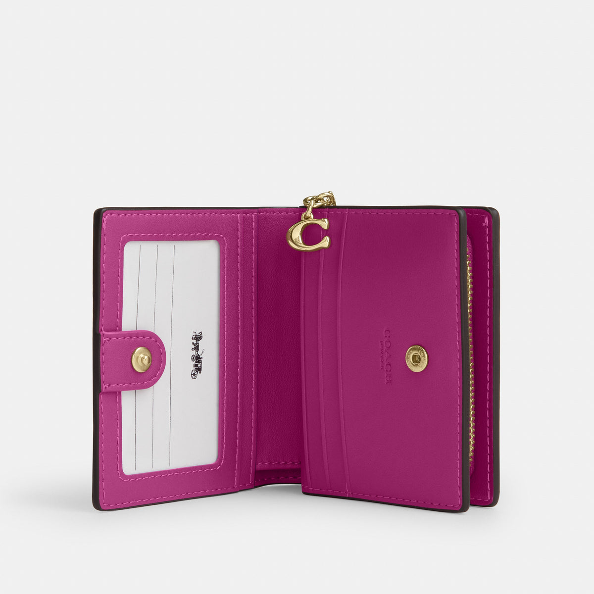 Coach Snap Wallet - Gold/Magenta (2)