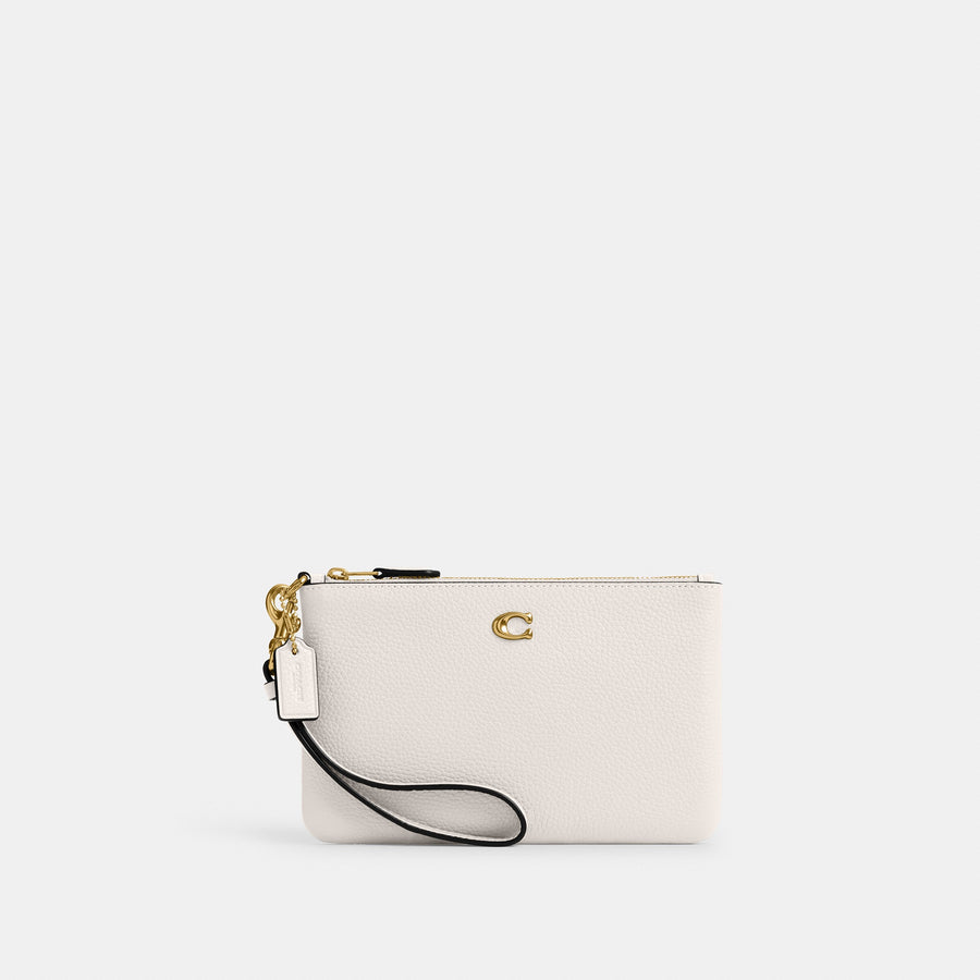Coach Essential Small Wristlet - Brass/Chalk (Women's)