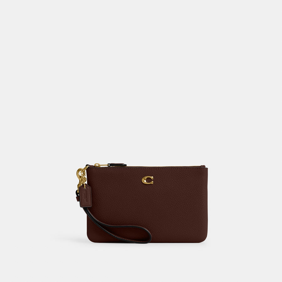 Coach Essential Small Wristlet - Brass/Maple (Women's)