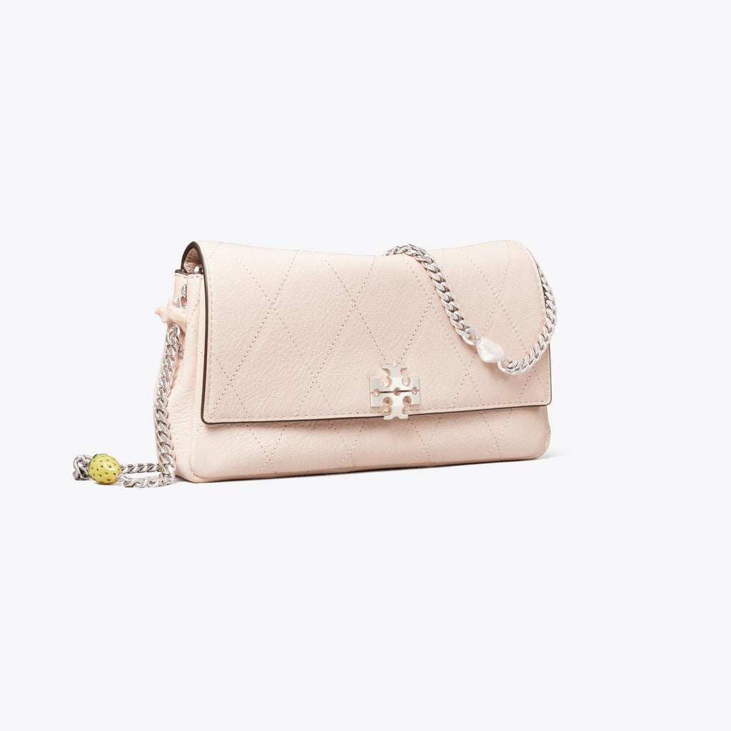 Tory Burch Charlie Quilted Chain Crossbody - Soft Pink / Charms