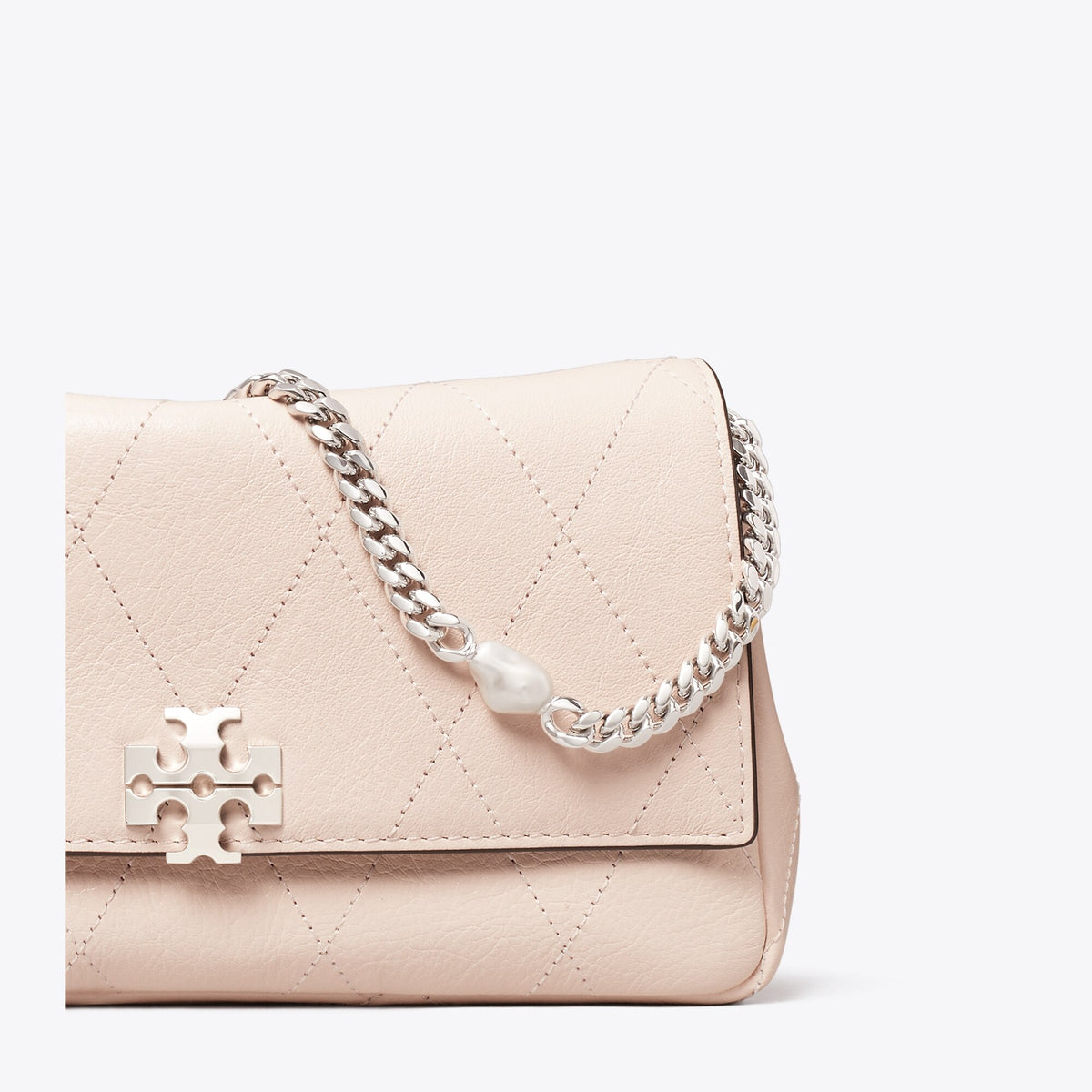 Tory Burch Charlie Quilted Chain Crossbody - Soft Pink / Charms - 4