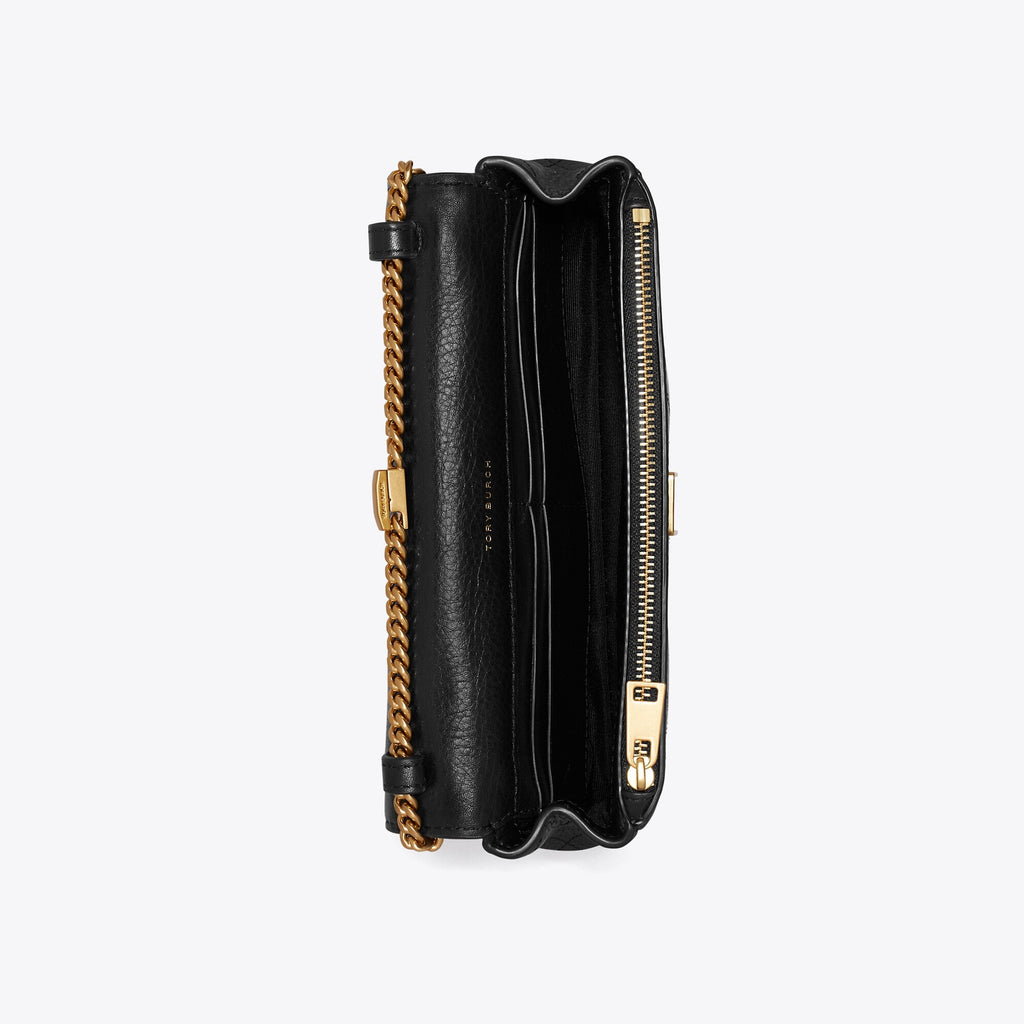 Tory Burch Charlie Quilted Chain Crossbody - Black - 4