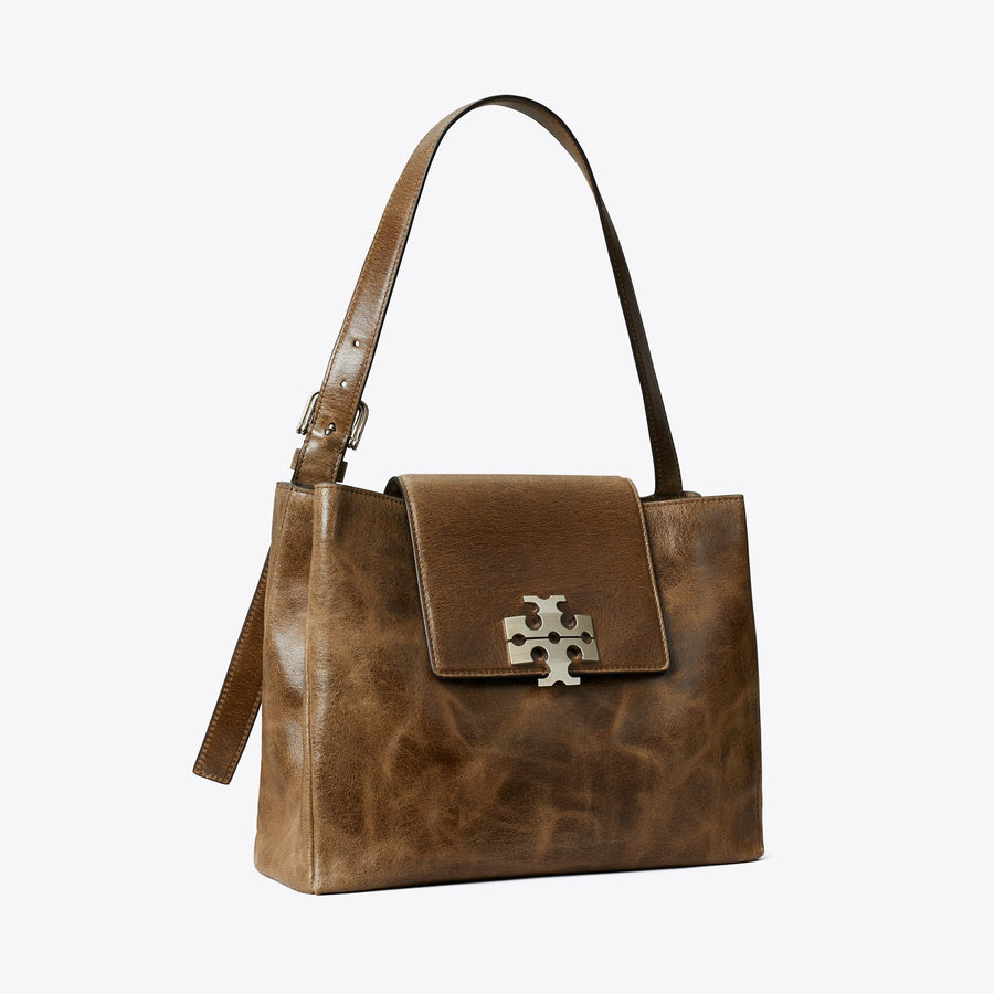 Tory Burch Charlie Runway Distressed Shoulder Bag
