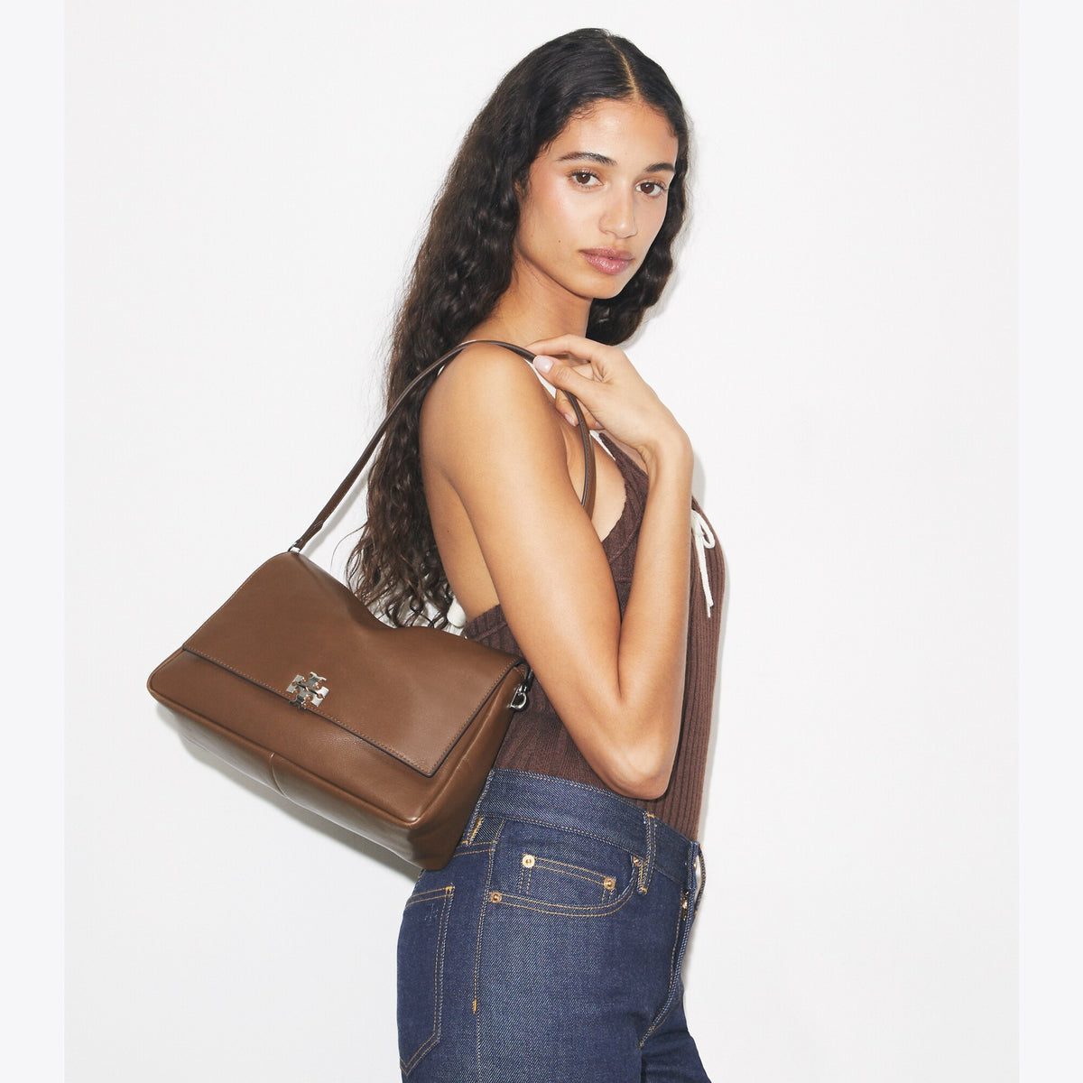 Tory Burch Charlie Shoulder Bag - Malt Brown - 2