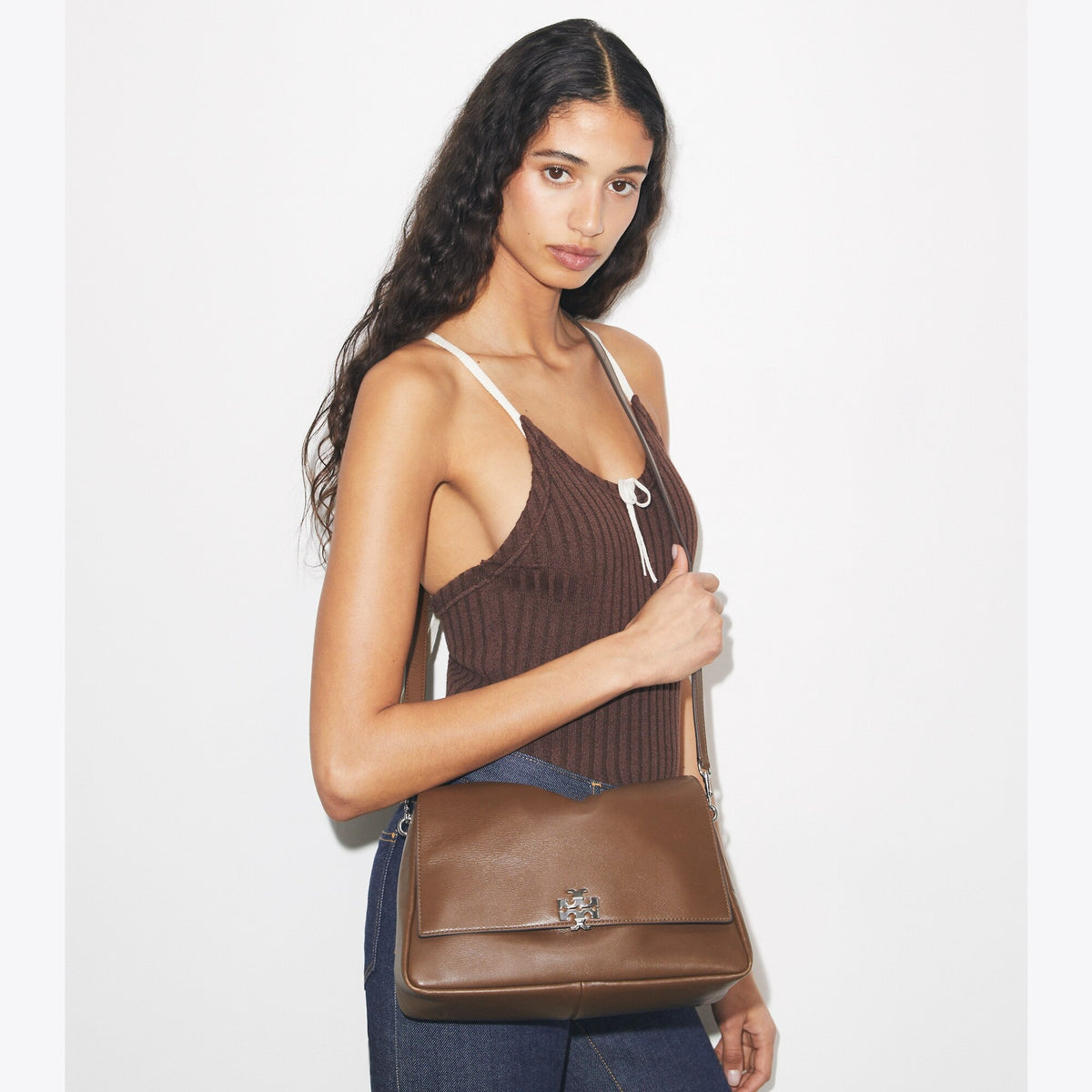 Tory Burch Charlie Shoulder Bag - Malt Brown - 3