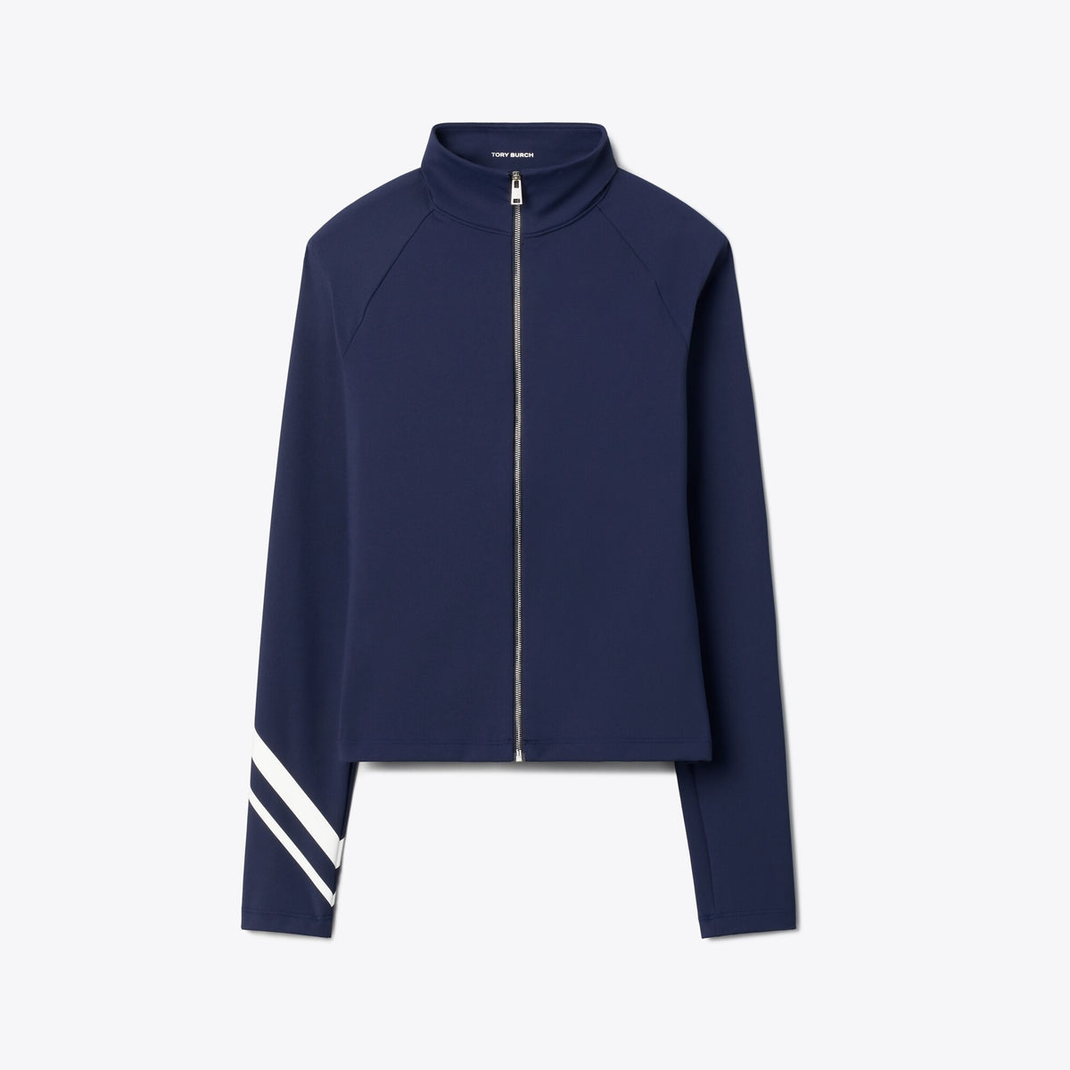 Tory Burch Chevron Full-Zip Jacket - Tory Navy