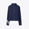 Tory Burch Chevron Full-Zip Jacket - Tory Navy