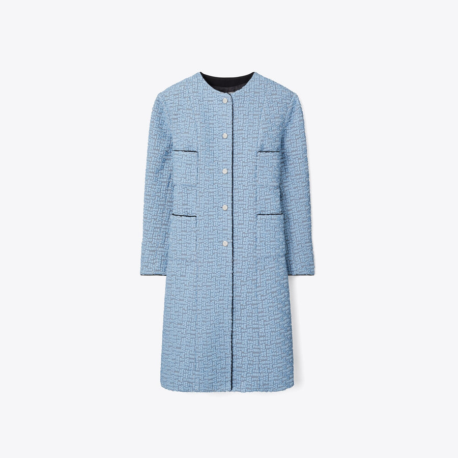 Tory Burch Chiffon Embroidered Coat