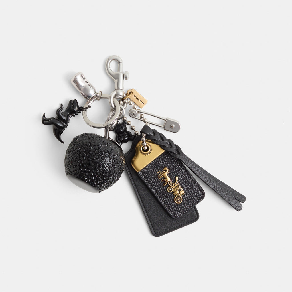 Coach Remade Cluster Bag Charm - Black/Grey Multi (Women's)