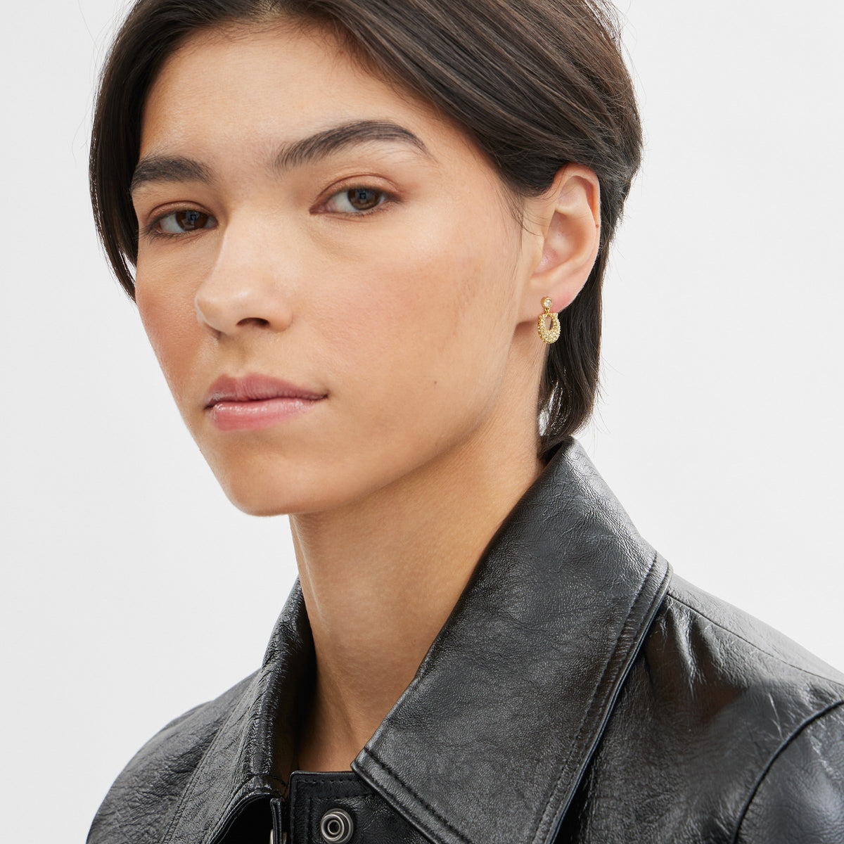 Coach Signature Pavé Earrings - Gold/Clear (2)