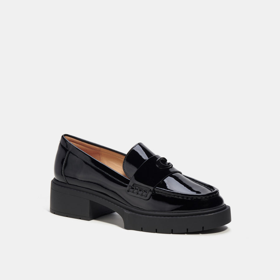 Coach Leah Loafer - Black Patent (Women's)