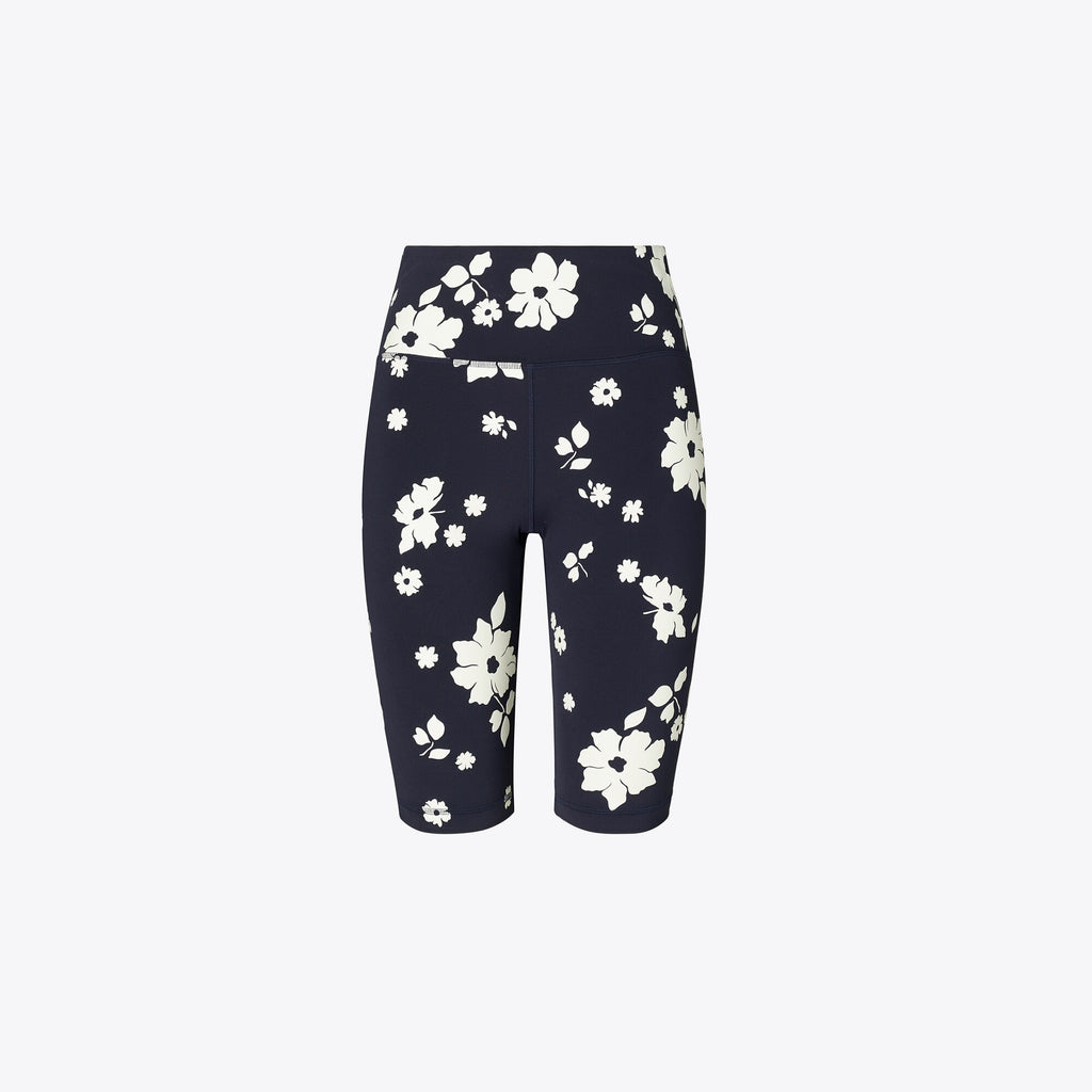 Tory Burch Compression Bike Short - Medium Navy Contrast Floral