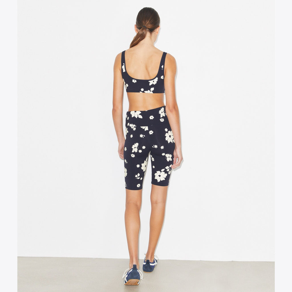 Tory Burch Compression Bike Short - Medium Navy Contrast Floral - 3