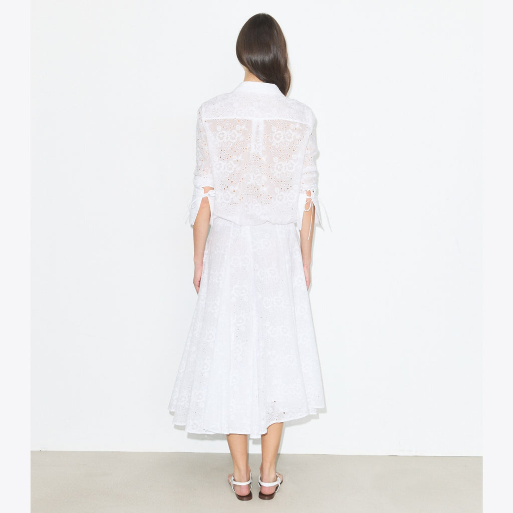 Tory Burch Cotton Eyelet Blouse - White - 5