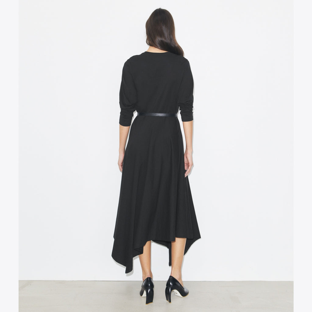 Tory Burch Cotton Flared Dress - Black - 3