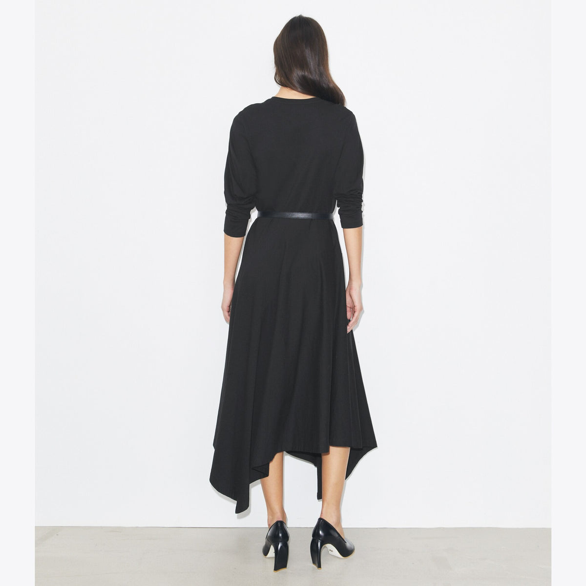 Tory Burch Cotton Flared Dress - Black - 3