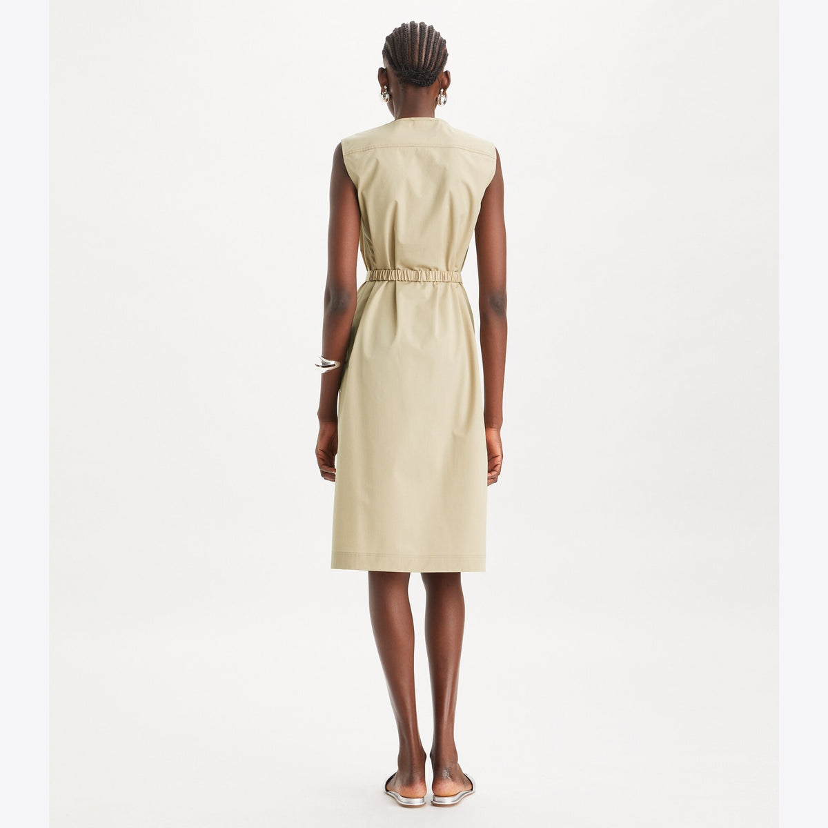 Tory Burch Cotton Poplin Dress - Tortora - 3