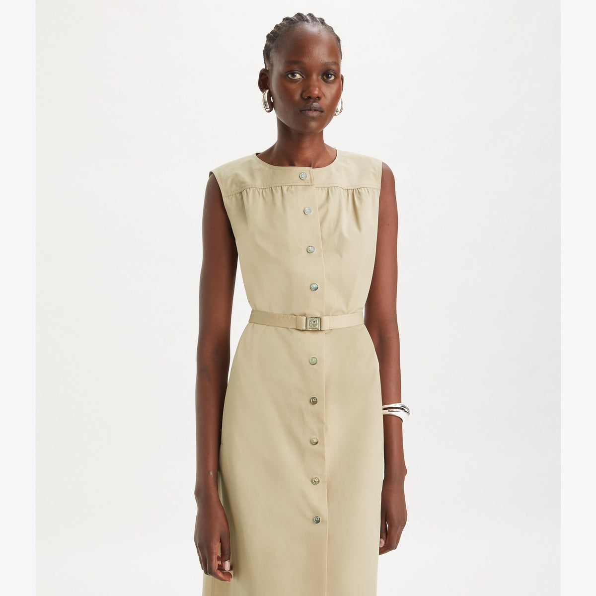 Tory Burch Cotton Poplin Dress - Tortora - 5
