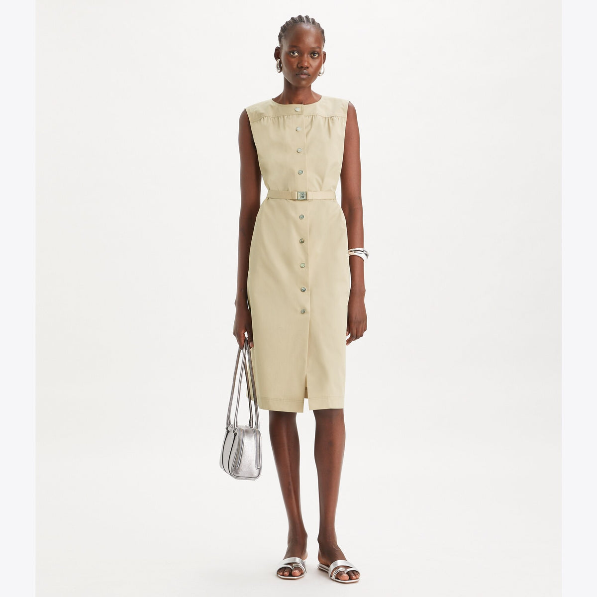 Tory Burch Cotton Poplin Dress - Tortora - 2