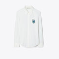 Tory Burch Cotton Poplin Duck Button Down - White