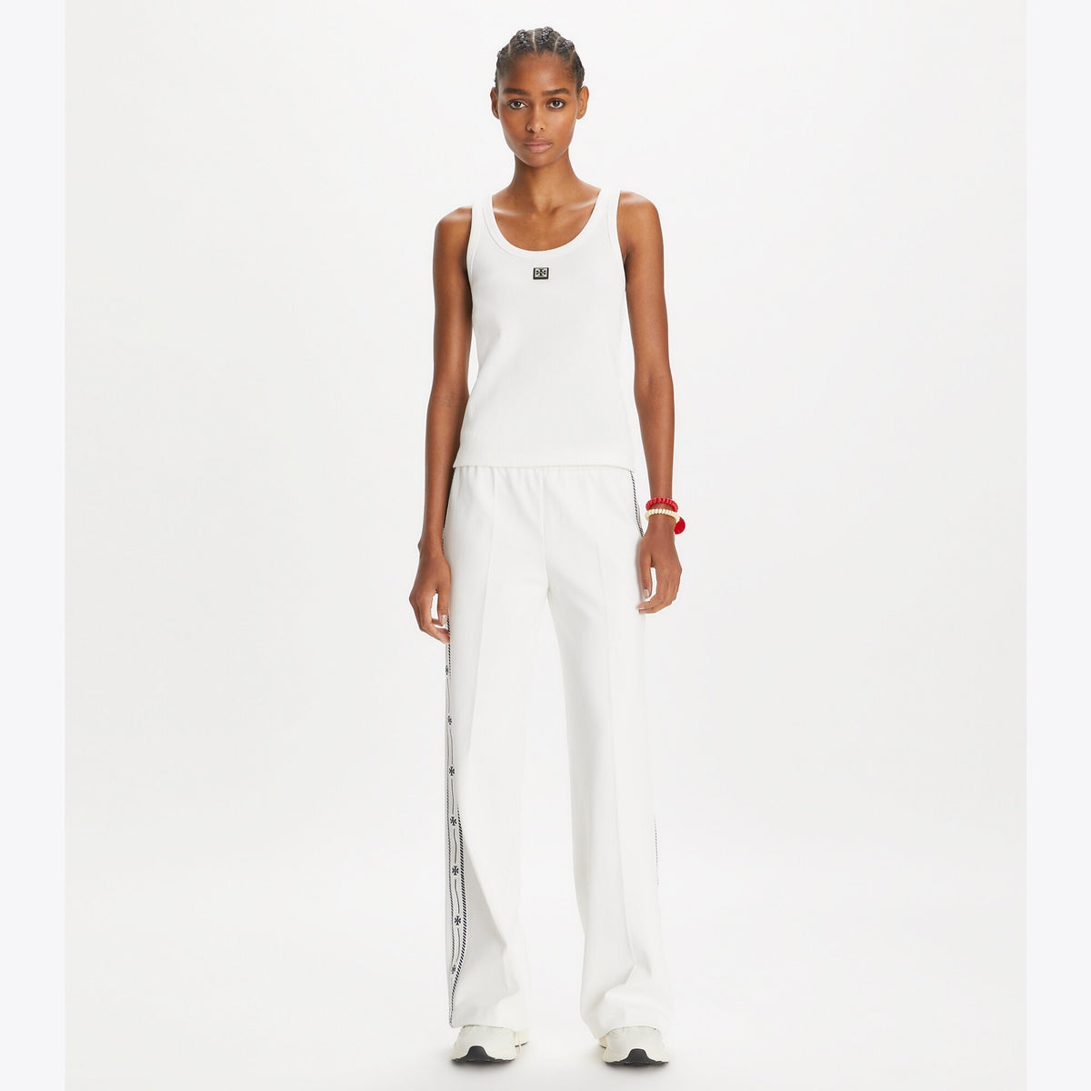 Tory Burch Cotton Scoop Tank - Snow White - 3