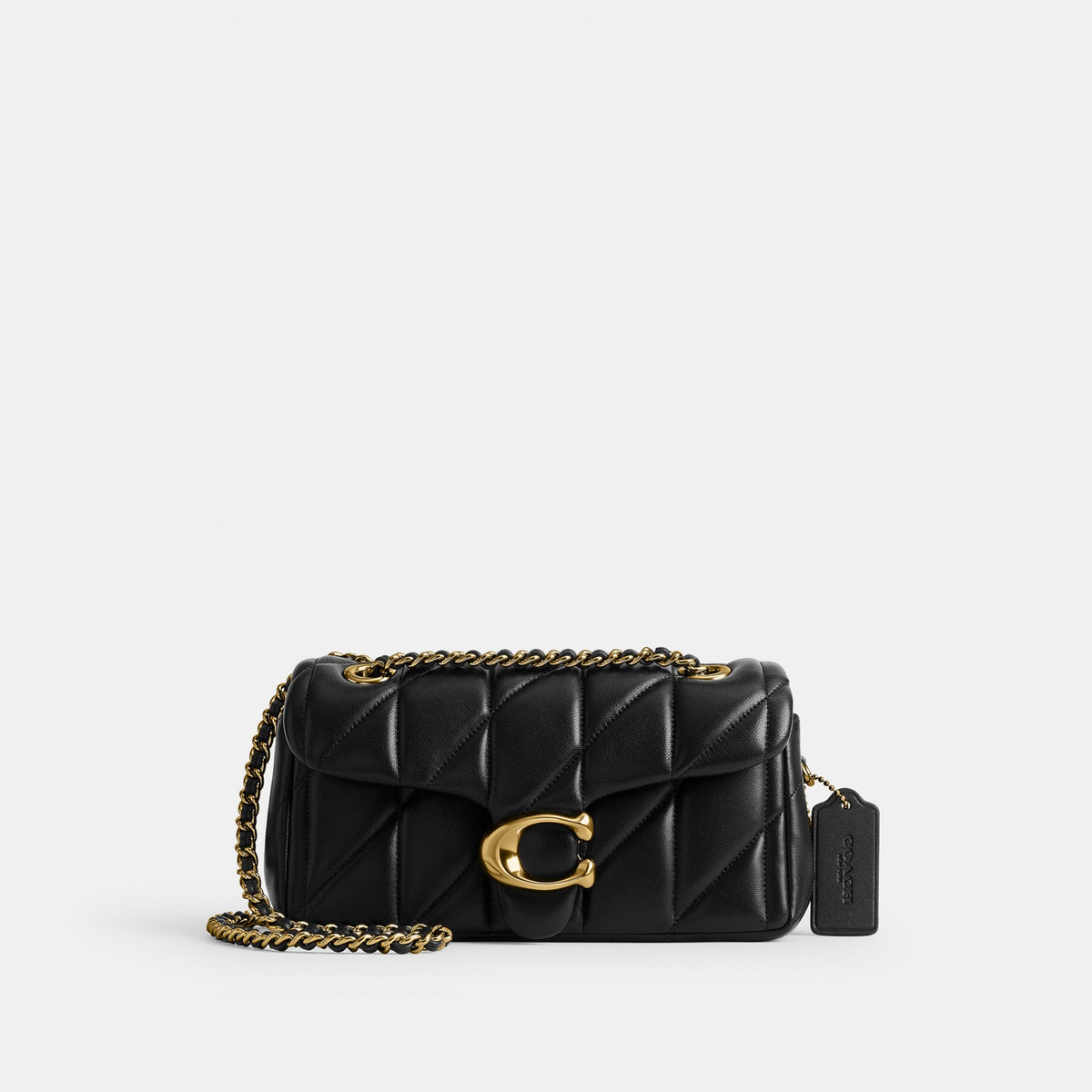 Coach Tabby Shoulder Bag 20 With Pillow Quilting - Brass/Black (Women's)
