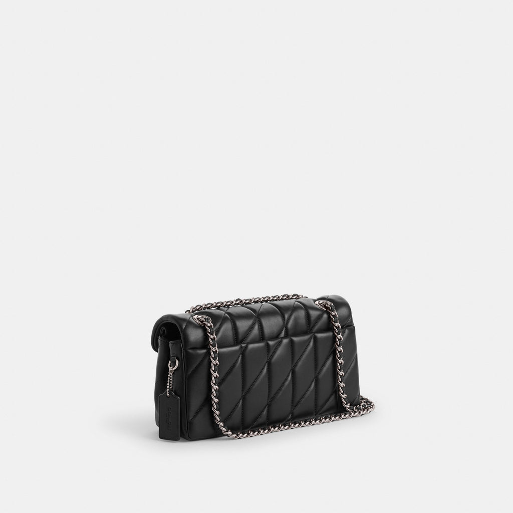 Coach Tabby Shoulder Bag 26 With Pillow Quilting - Silver/Black (Women's)