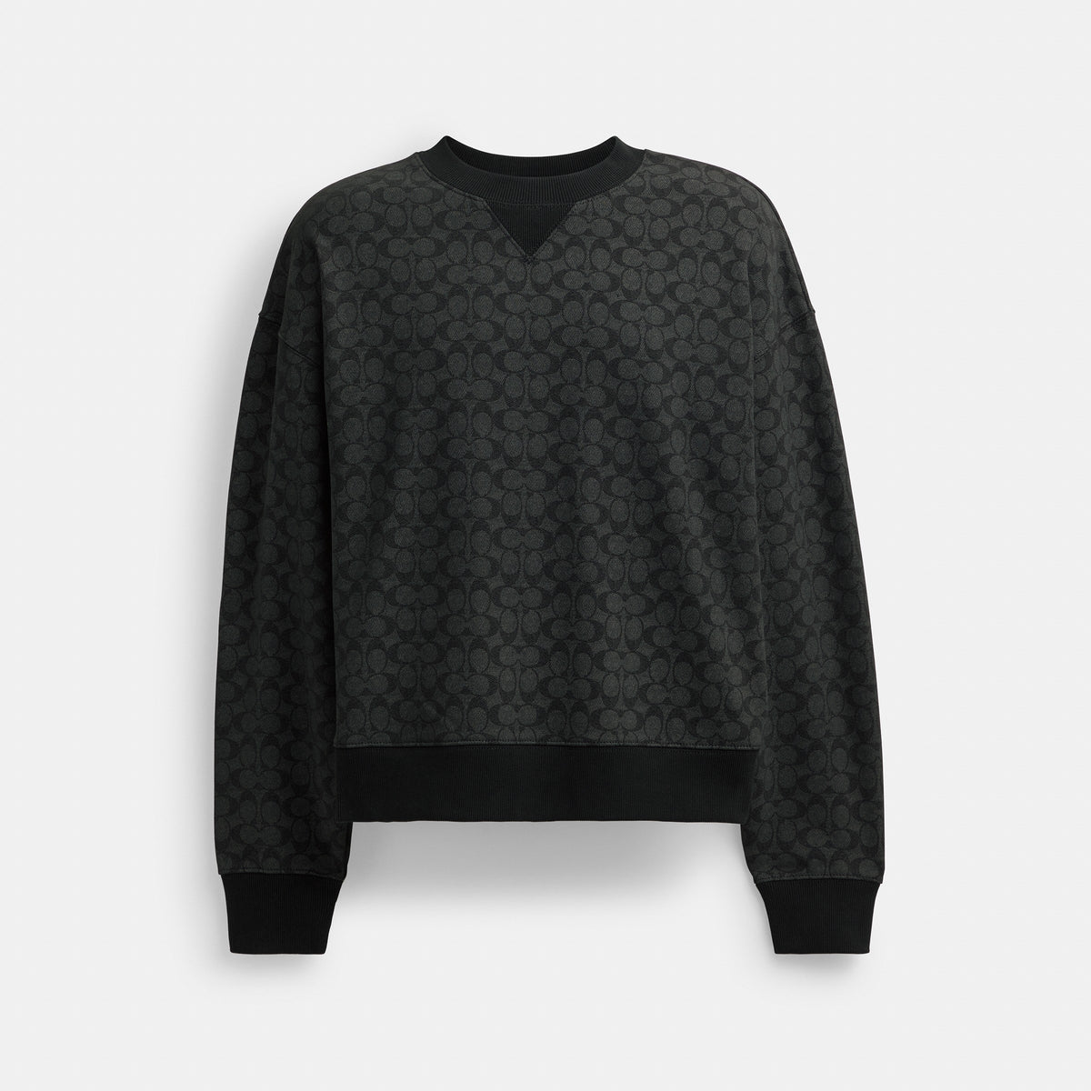 Coach Essential Signature Crewneck - Charcoal Signature