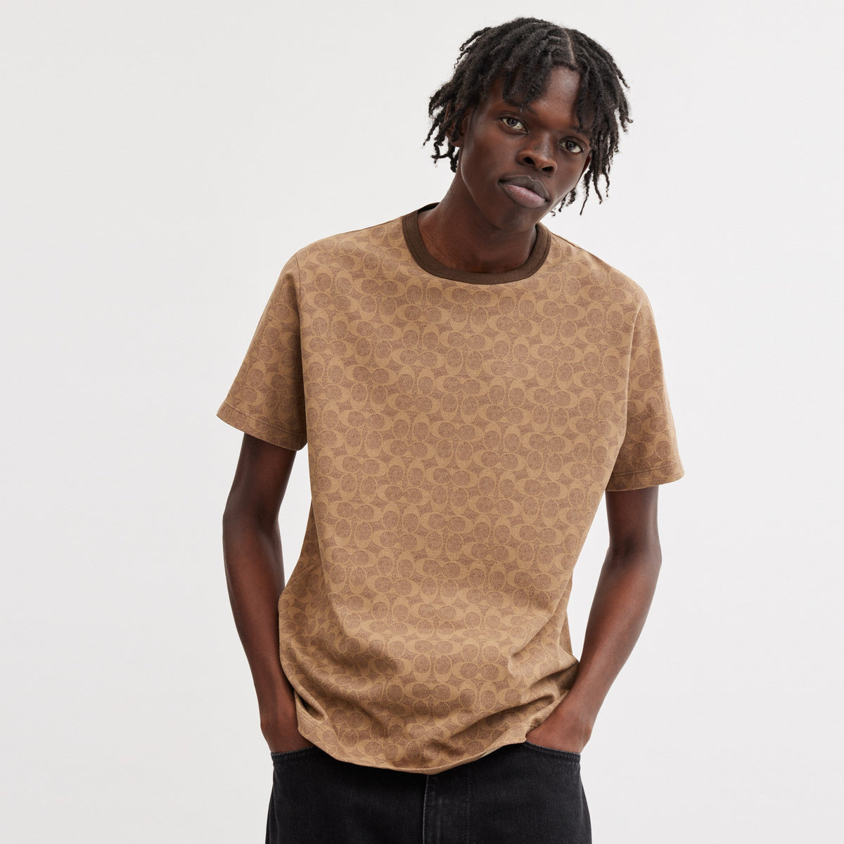 Coach Signature T-Shirt - Tan Signature (Men's)