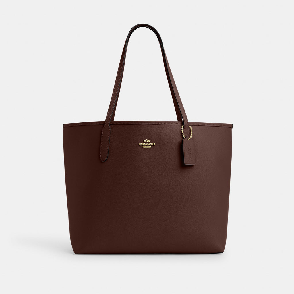 Coach City Tote Bag - Gold/Maple (Women's)