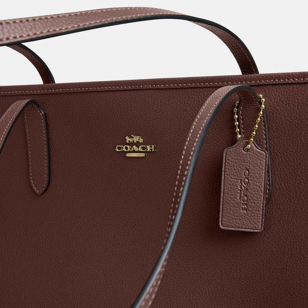 Coach City Tote Bag - Gold/Maple (Women's)
