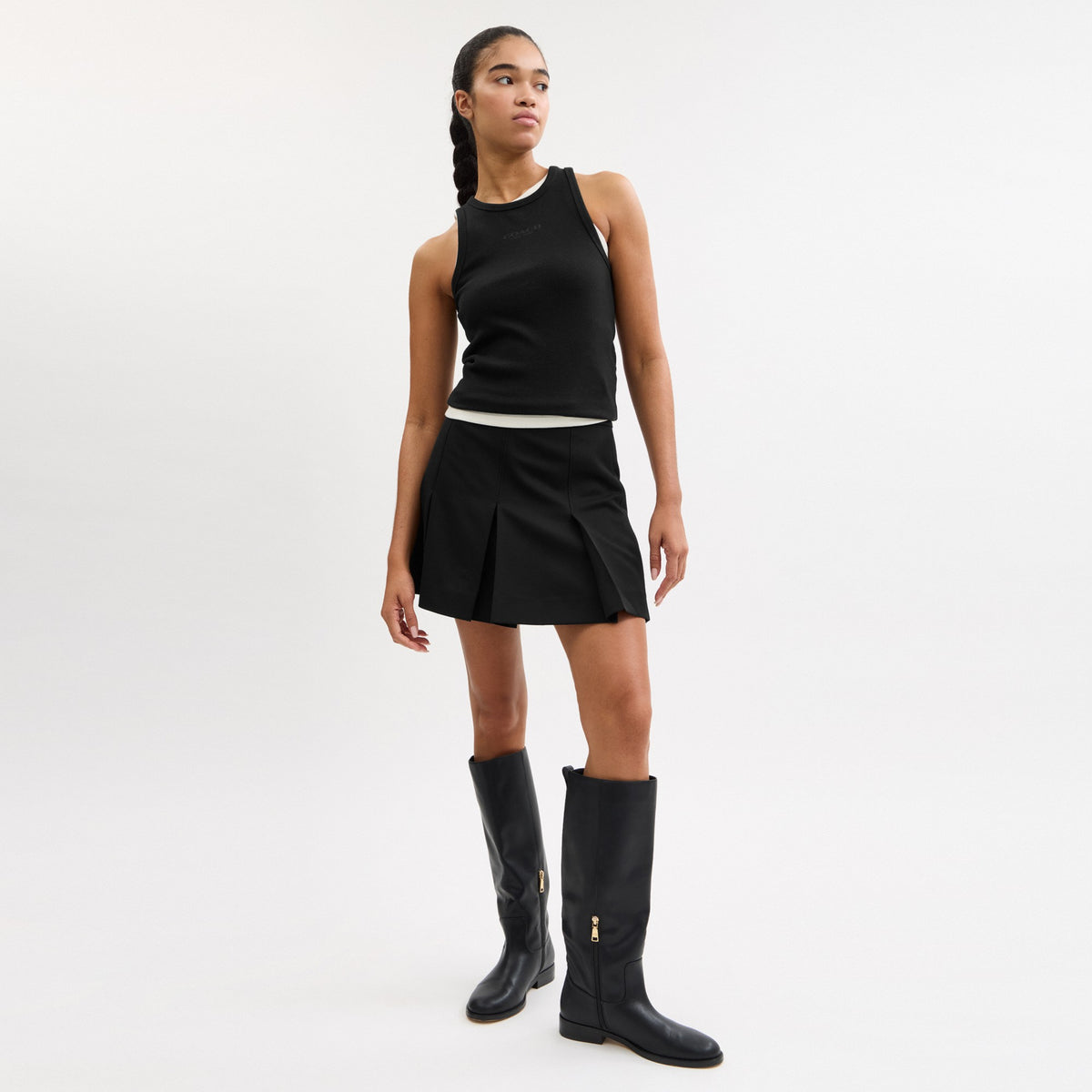 Coach New York Ribbed Tank Top - Black (Women's)