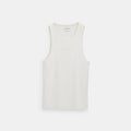 Coach New York Ribbed Tank Top - White (Women's)