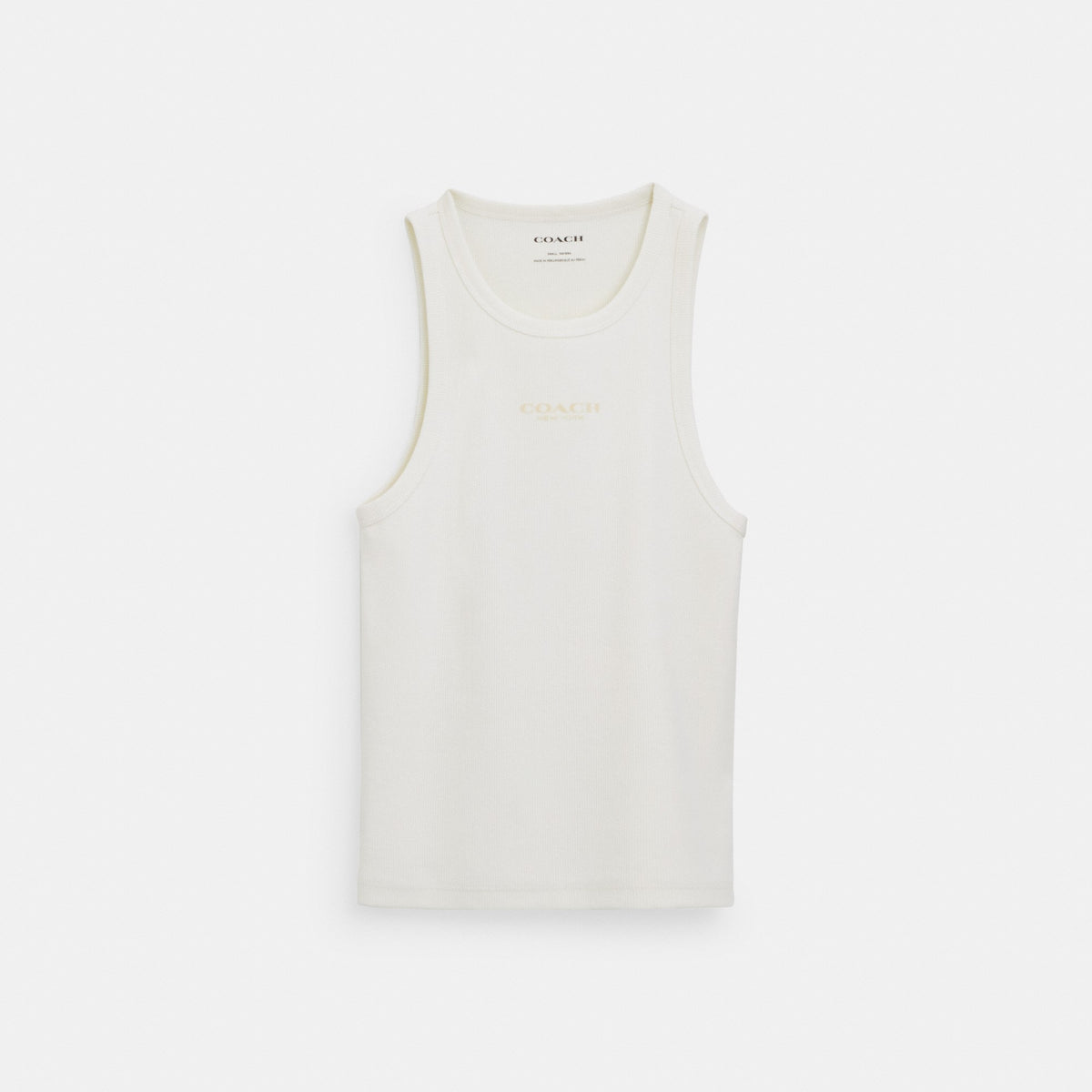 Coach New York Ribbed Tank Top - White (Women's)