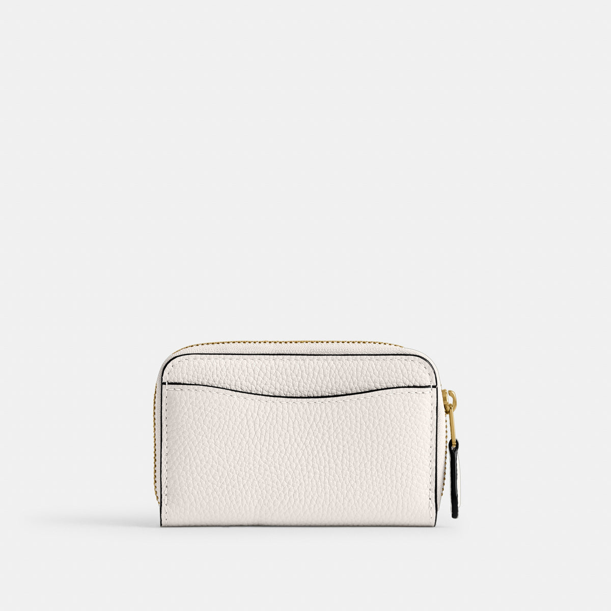 Coach Essential Small Zip Around Card Case - Brass/Chalk (3)