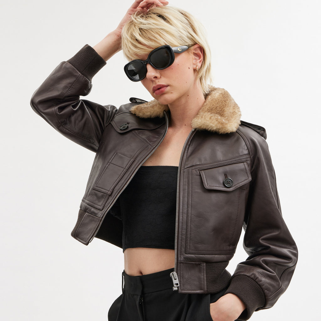Coach C Hardware Round Sunglasses - Black (4)