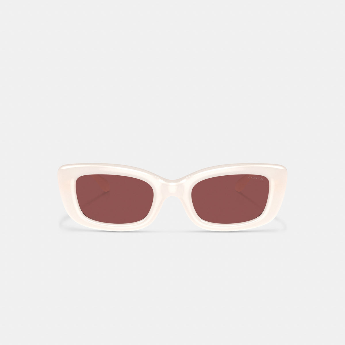 Coach C Hardware Narrow Rectangle Sunglasses - Milky Ivory (2)