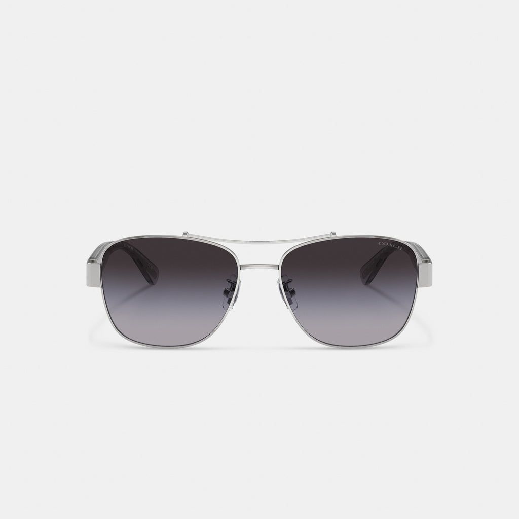 Coach Signature Ombré Narrow Pilot Sunglasses - Grey Gradient (2)